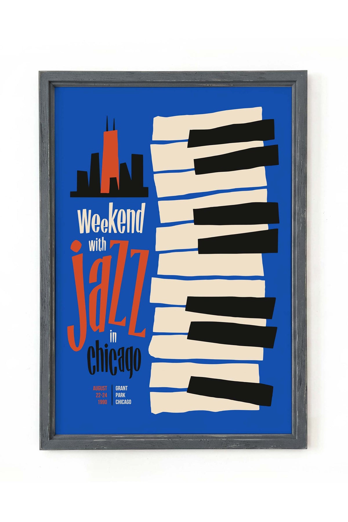 Chicago Jazz Piano Poster Print