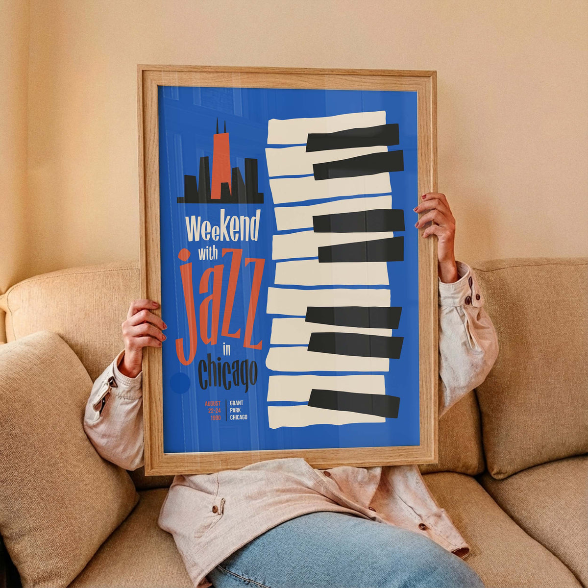 Chicago Jazz Piano Poster Print