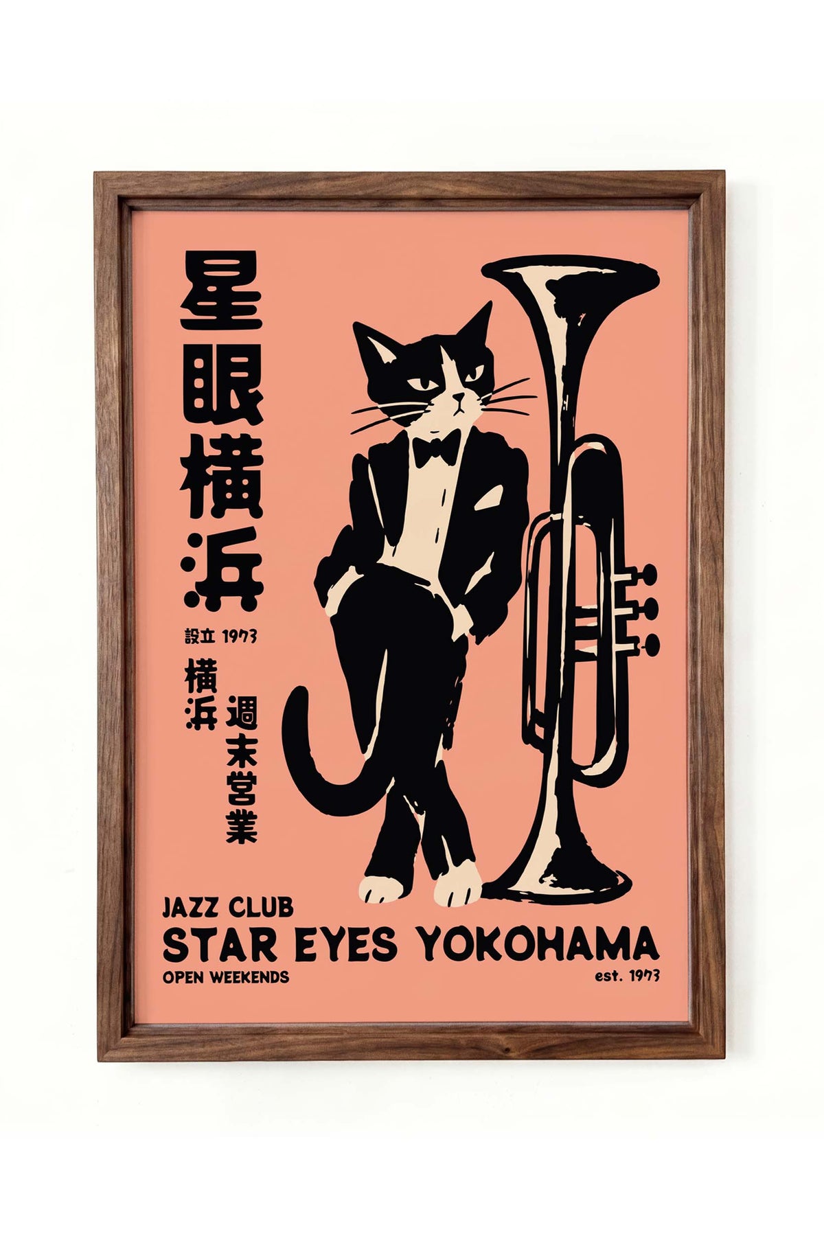 Yokohama Jazz Cat Drummer Print