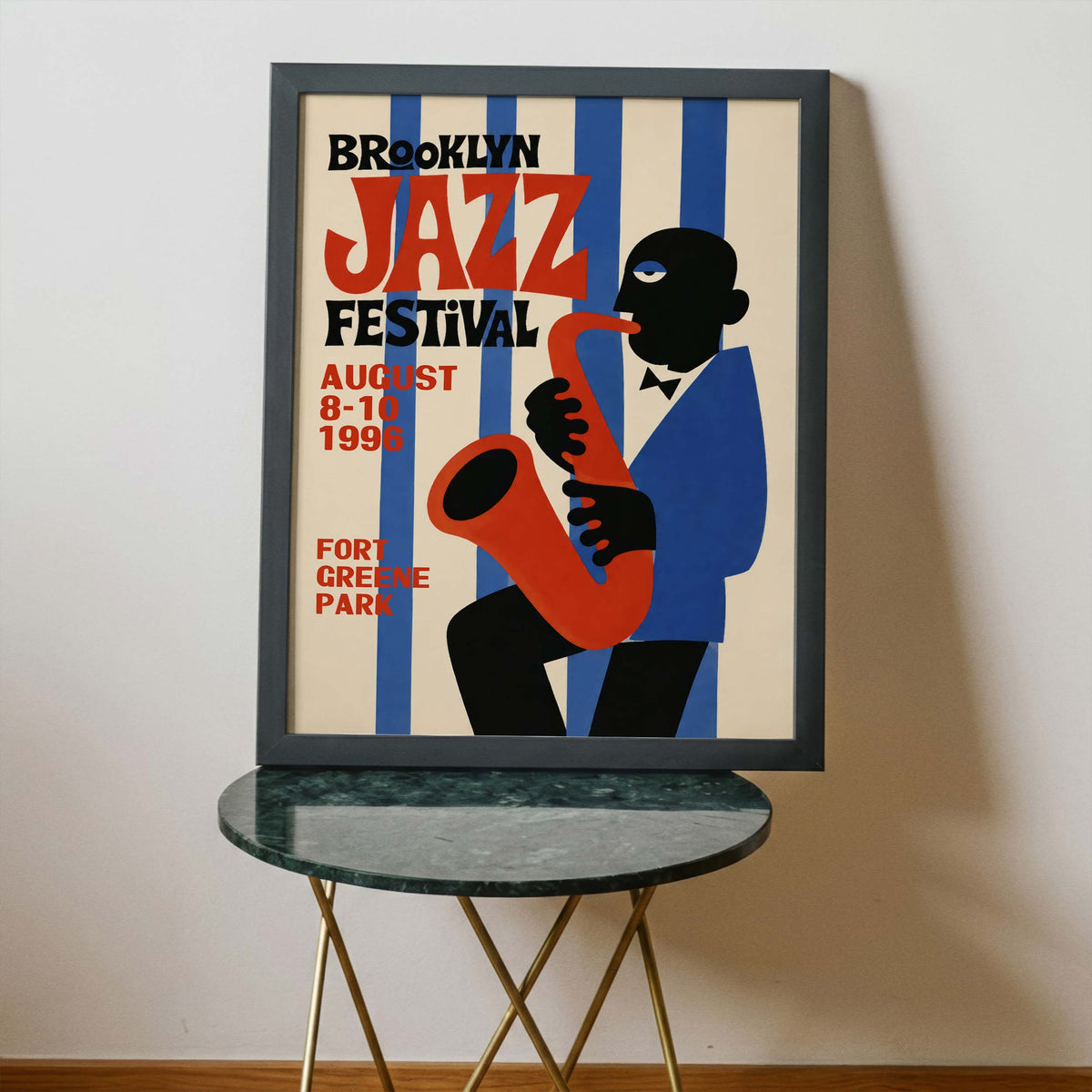 Brooklyn Jazz Festival Saxophone Poster