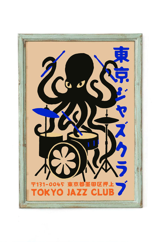 Tokyo Jazz Club Octopus Print