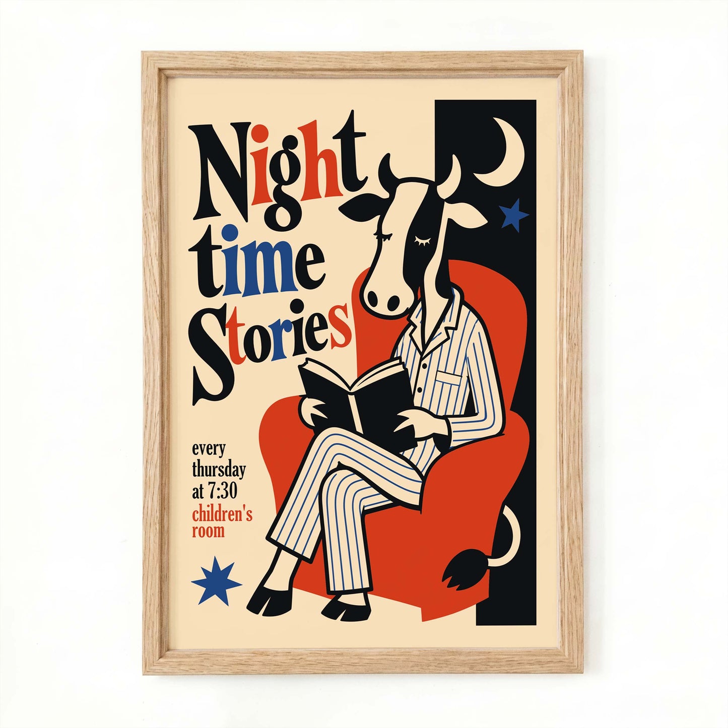 Night Time Stories Reading Poster
