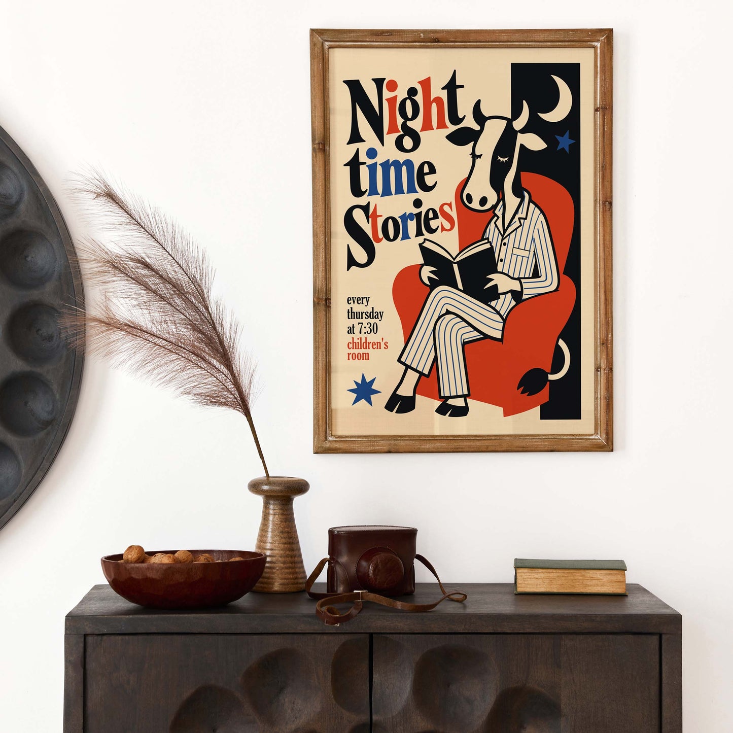 Night Time Stories Reading Poster