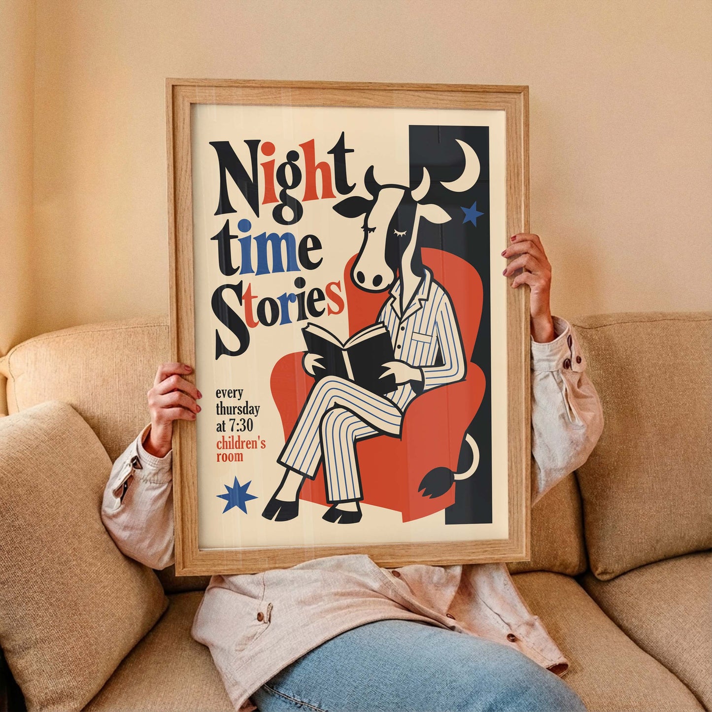 Night Time Stories Reading Poster
