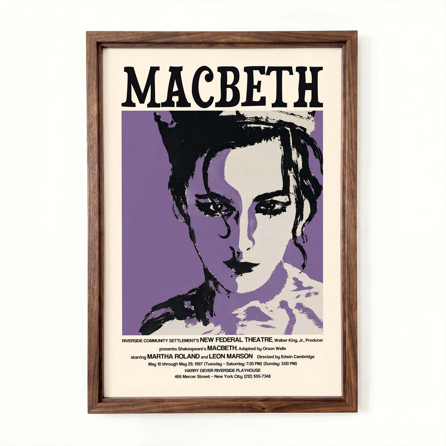 Macbeth Poster For Study Room
