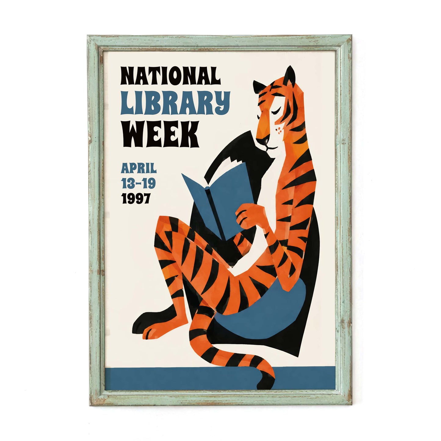 National Library Week Tiger Poster