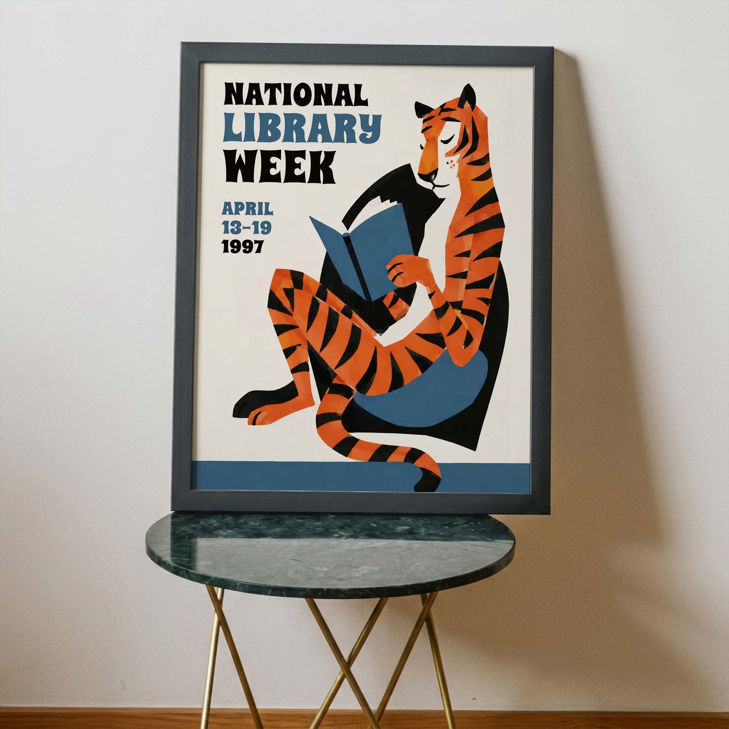 National Library Week Tiger Poster