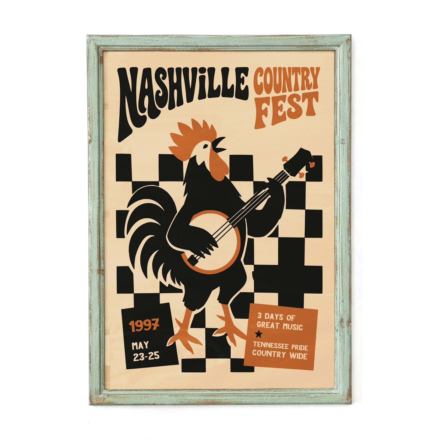Nashville Country Fest Poster For Music Room
