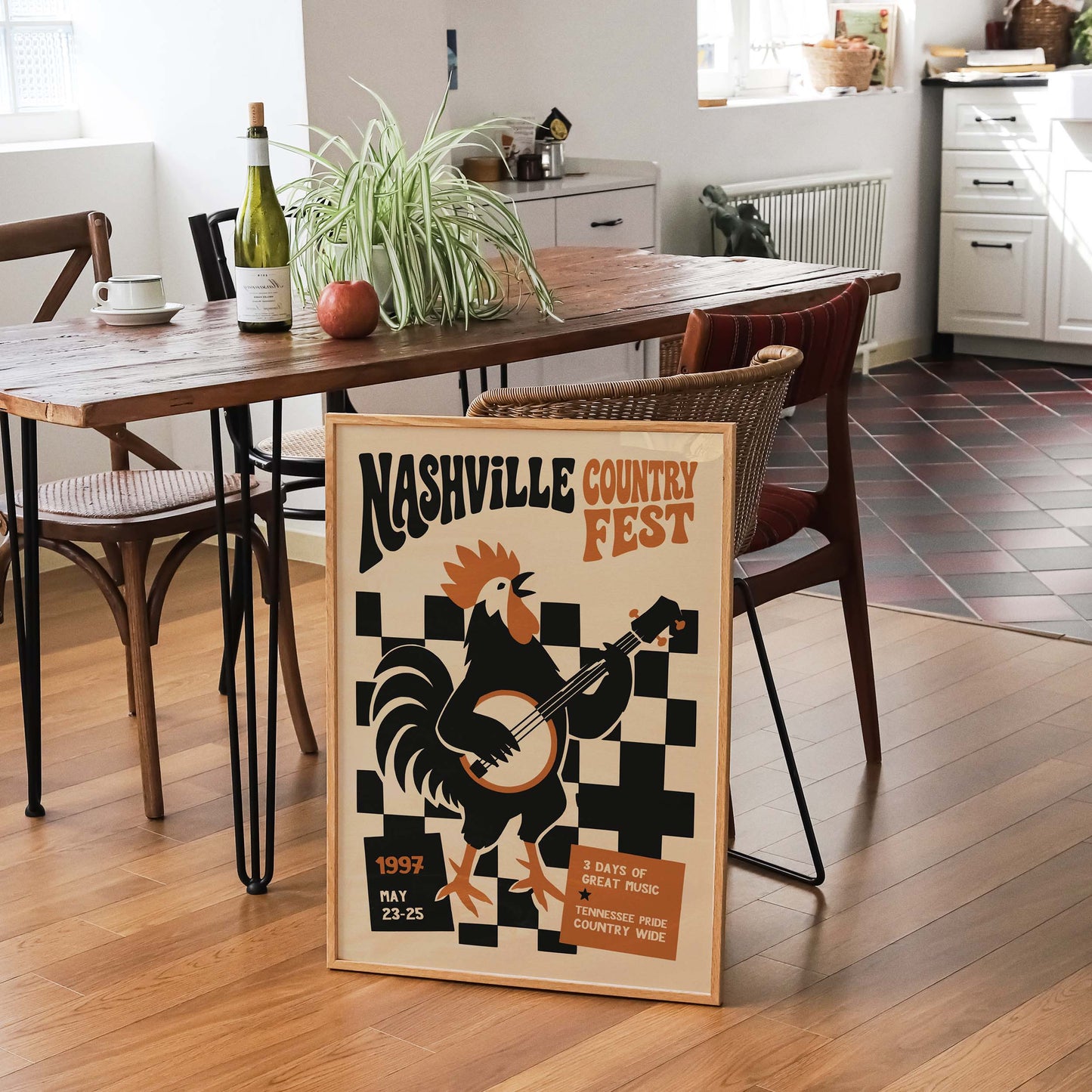 Nashville Country Fest Poster For Music Room