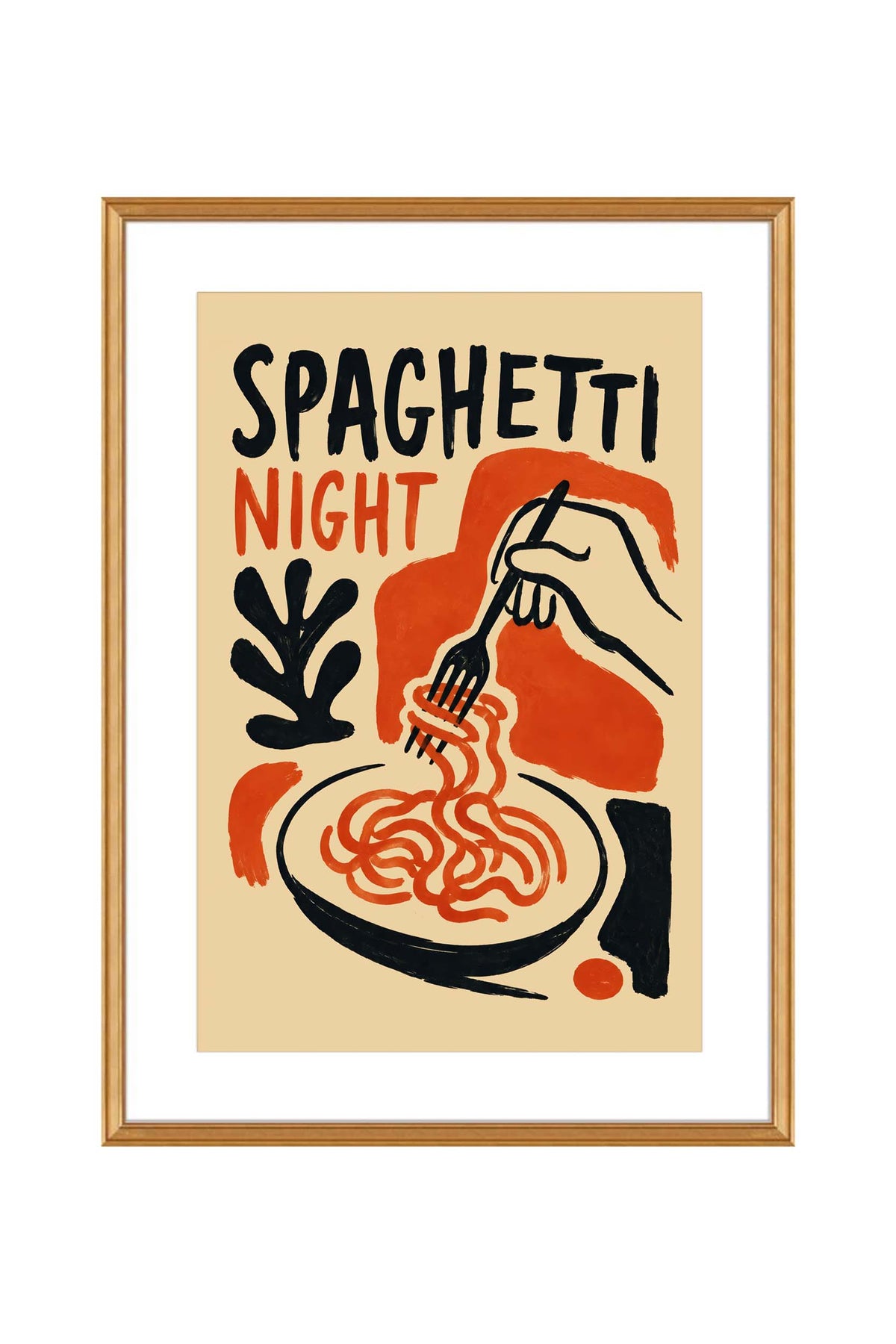 Spaghetti Night Food Poster Print