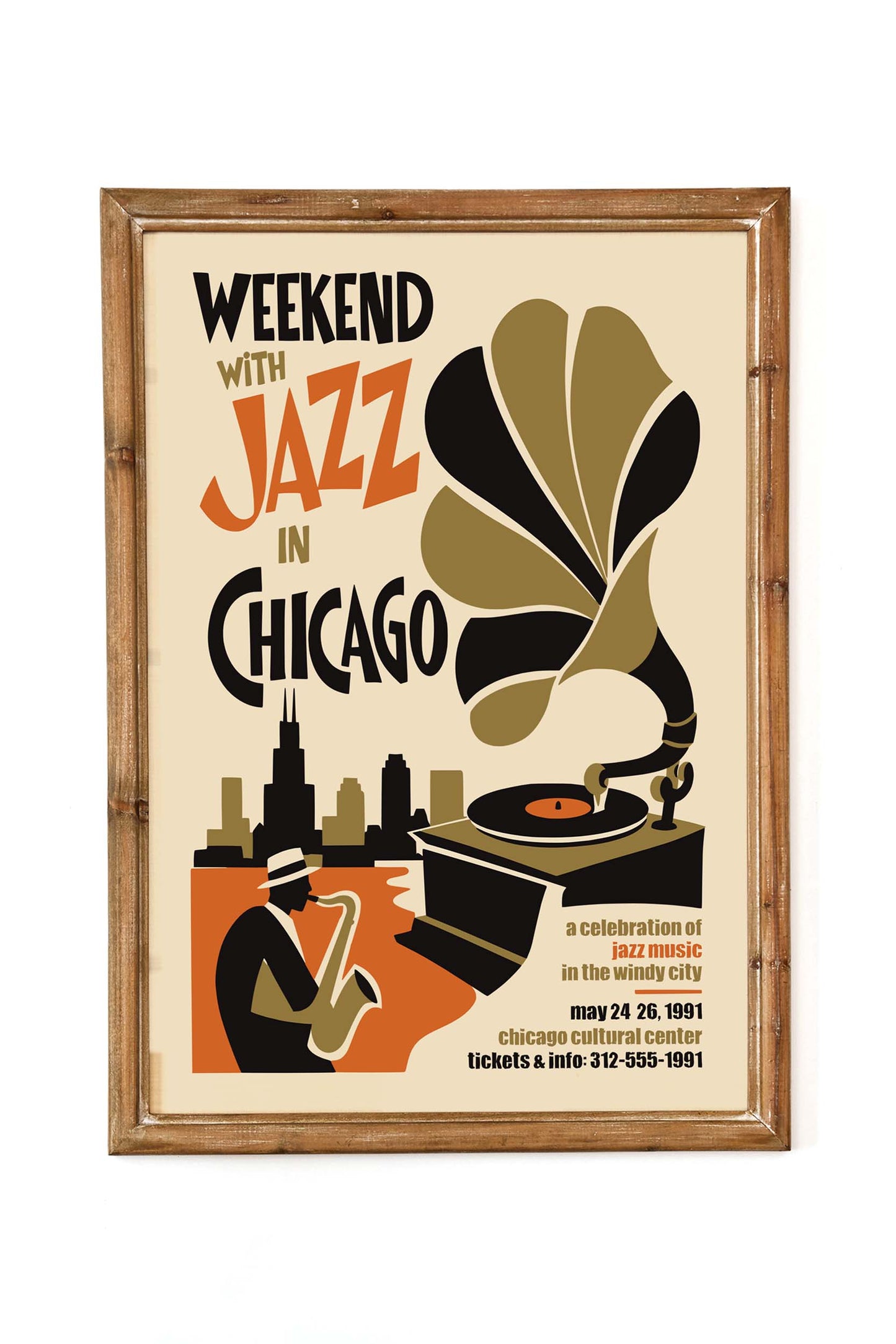 Weekend with Jazz Chicago Vinyl Poster