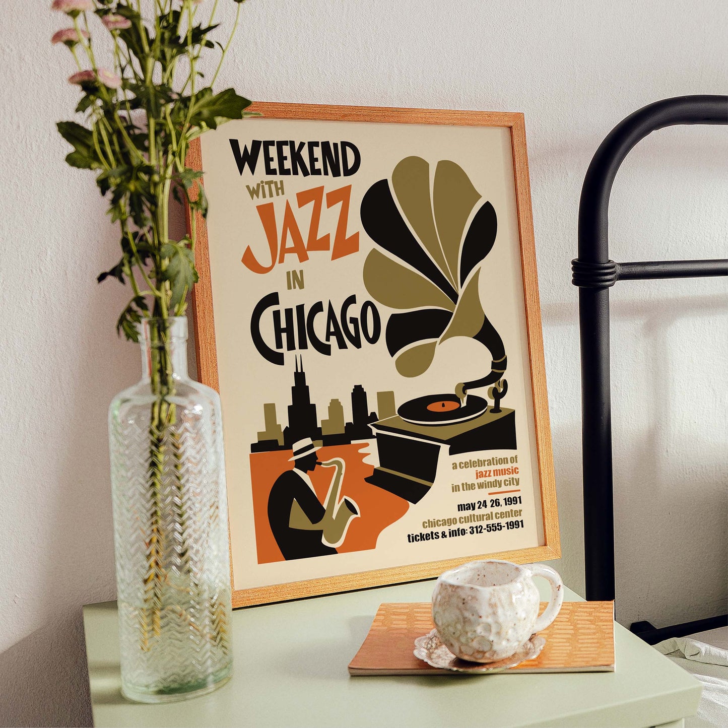 Weekend with Jazz Chicago Vinyl Poster