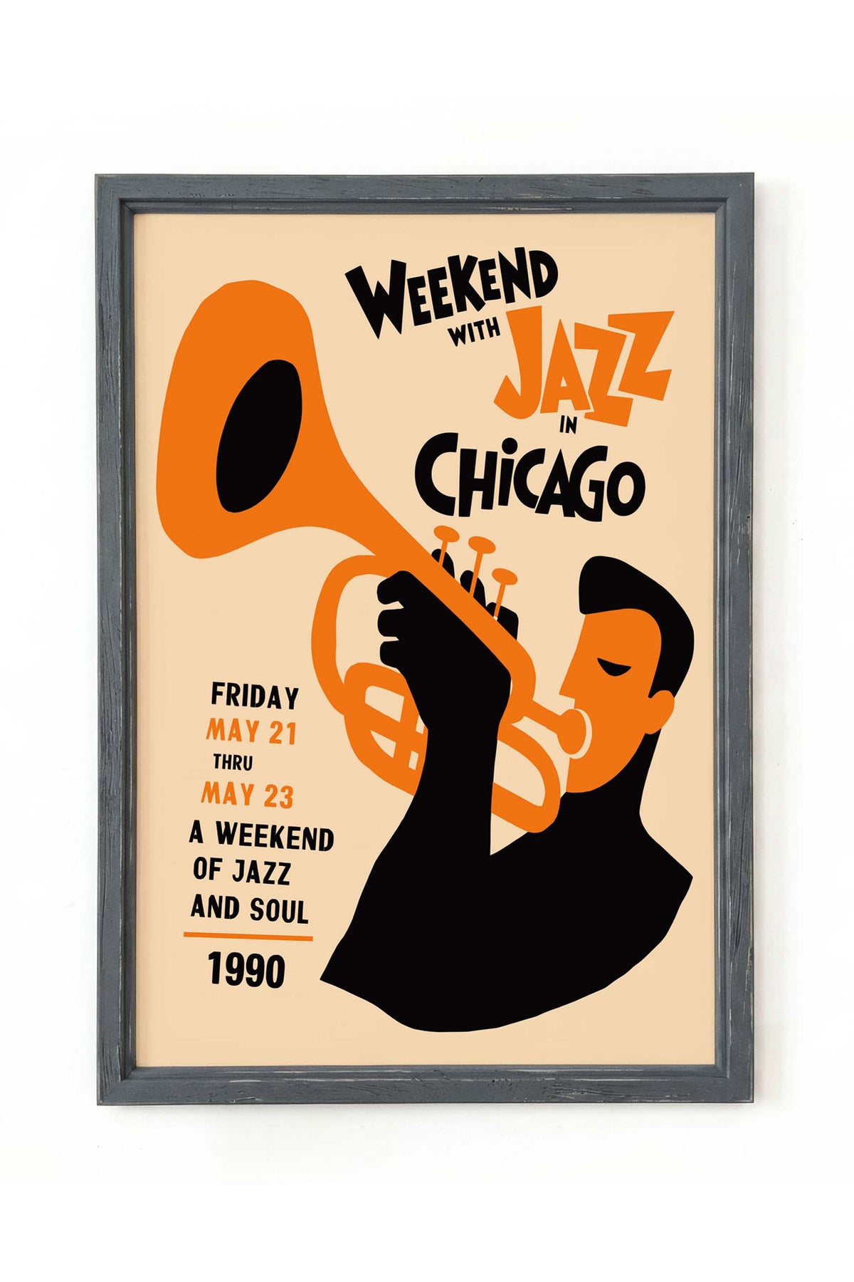 Chicago Jazz Saxophone Poster