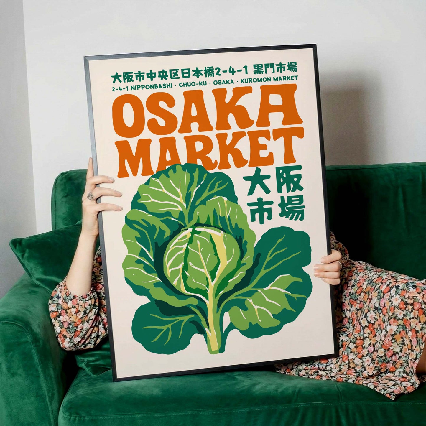 Osaka Market Cabbage Poster Print