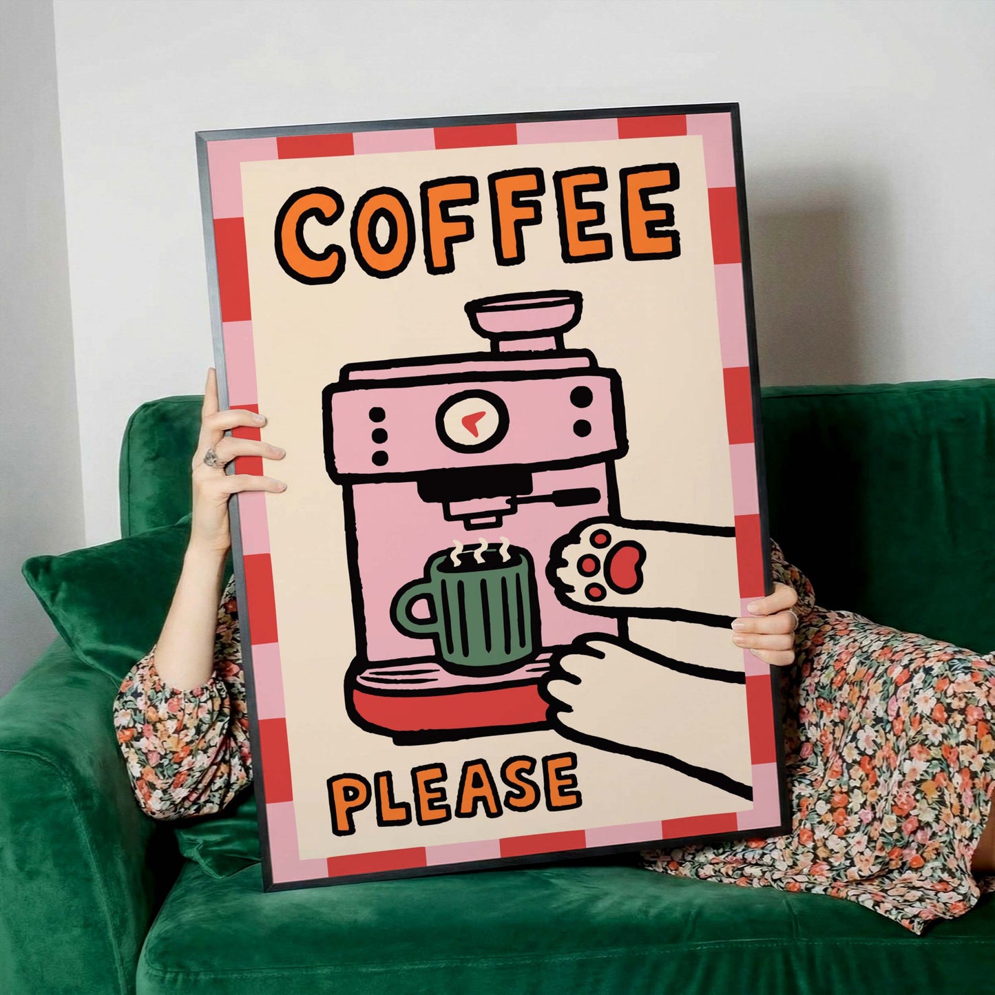 Coffee Please Kitchen Poster Print