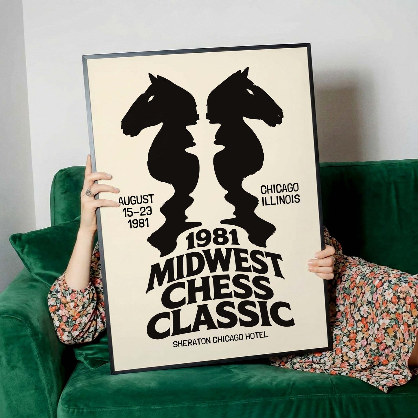 Midwest Chess Classic Optical Illusion Poster