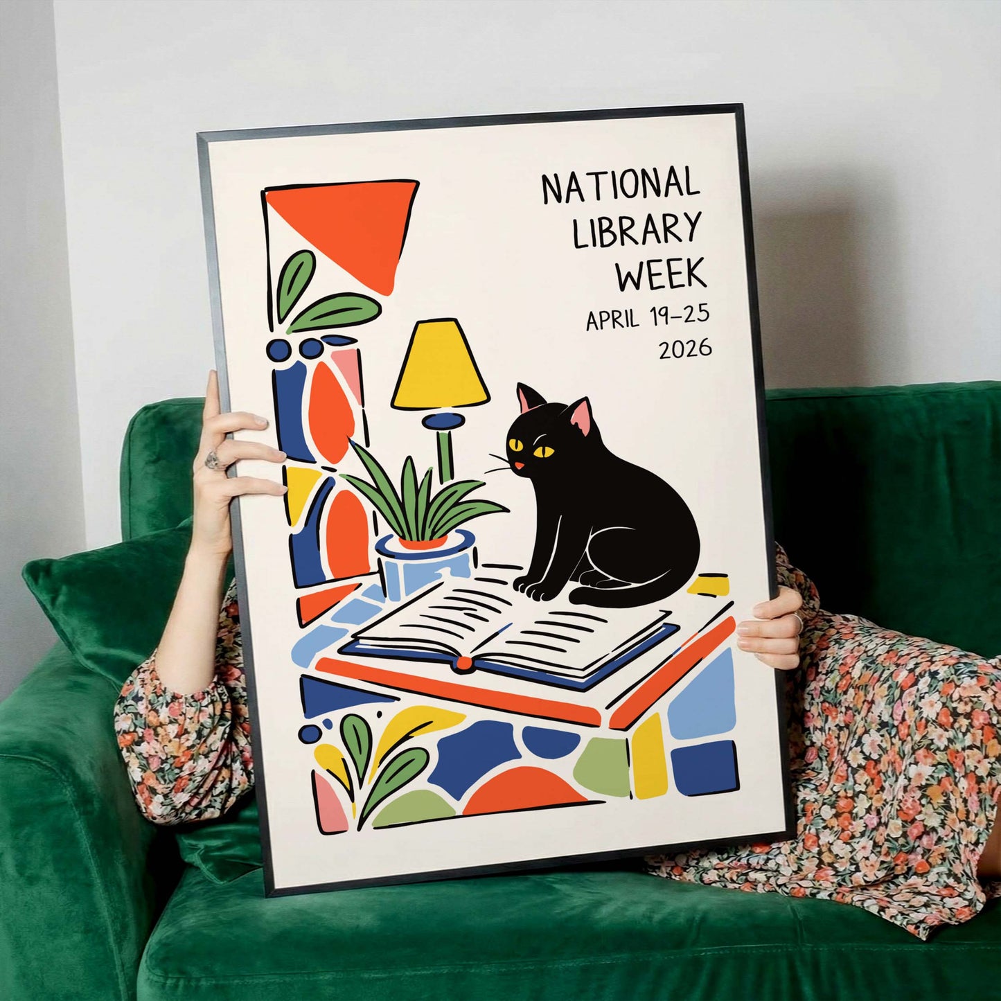 National Library Week Cat Poster
