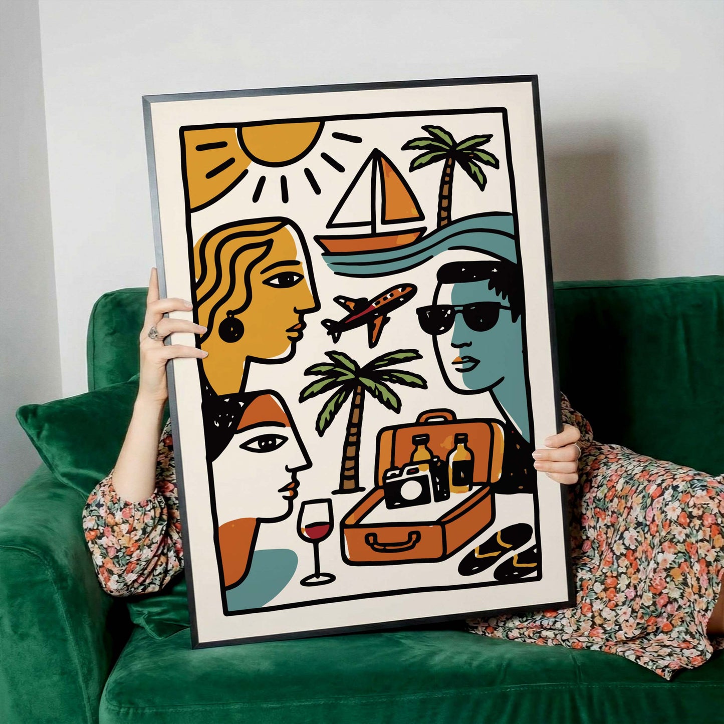 Summer Travel Poster Art Print