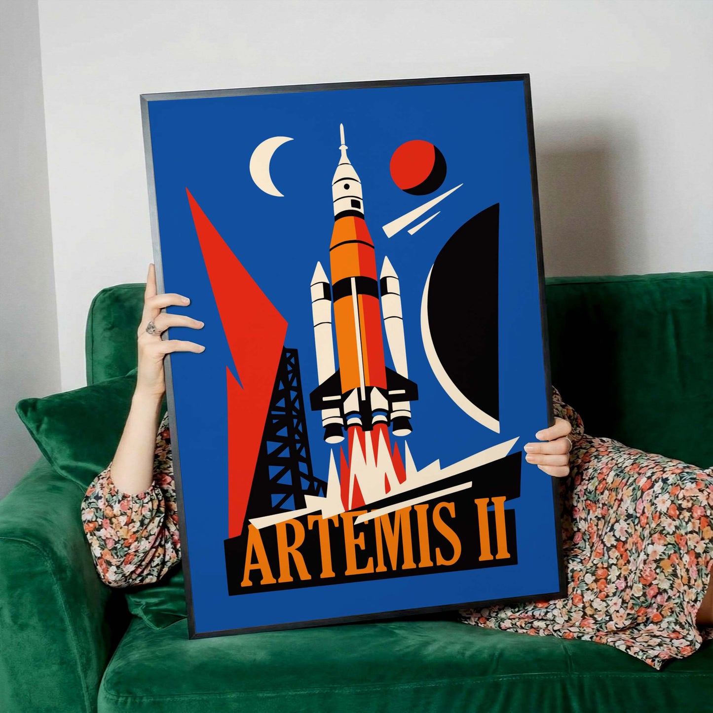 Artemis II Rocket Poster Print