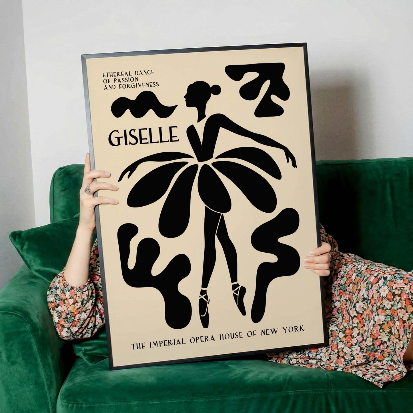 Giselle Ballet Silhouette Poster