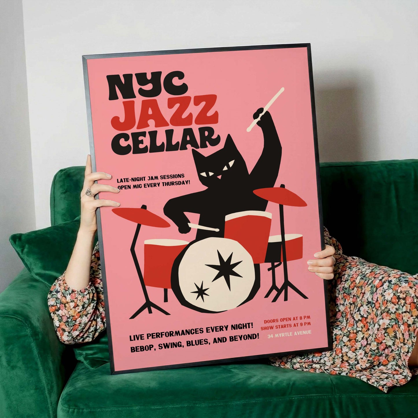 NYC Jazz Cellar Poster