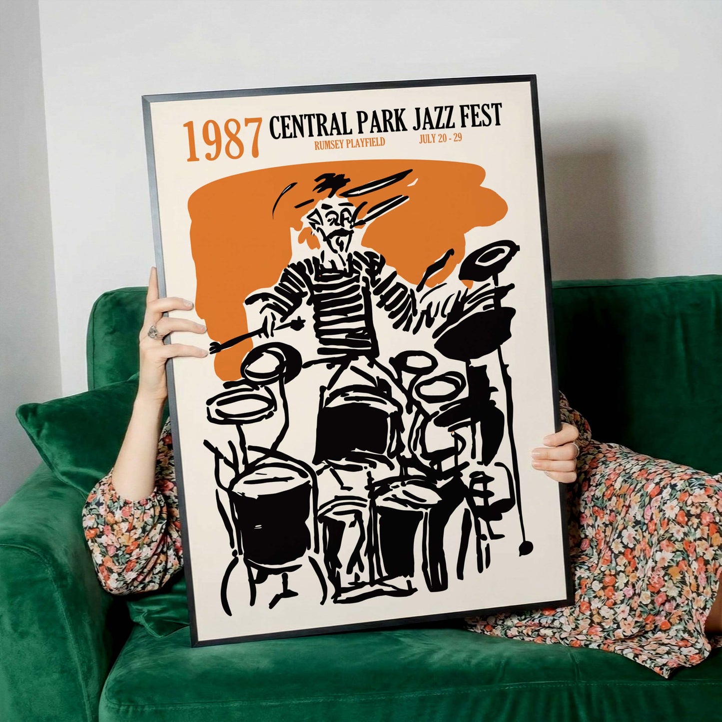 Central Park Jazz Fest Vintage Wall Art