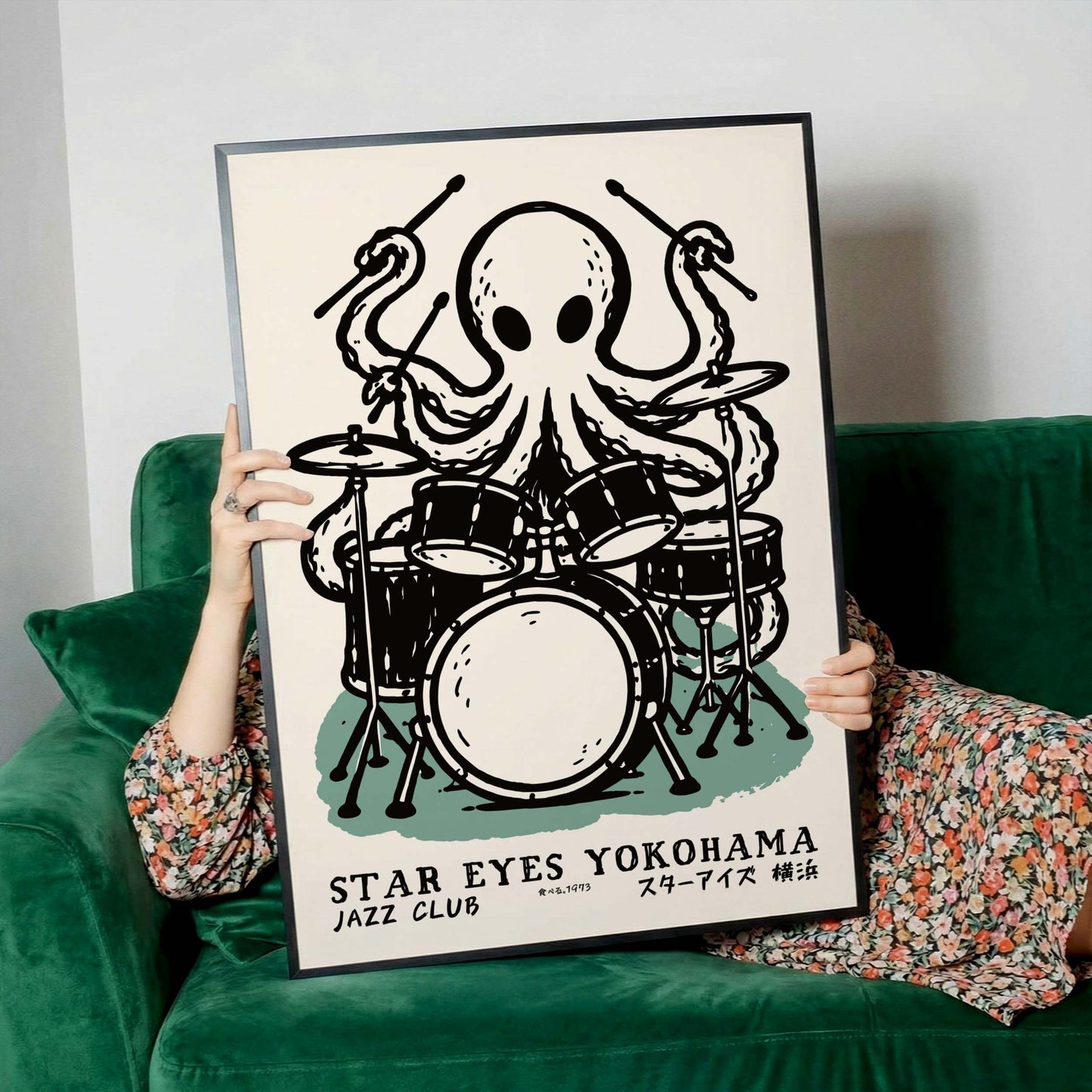 Octopus Drummer Jazz Poster