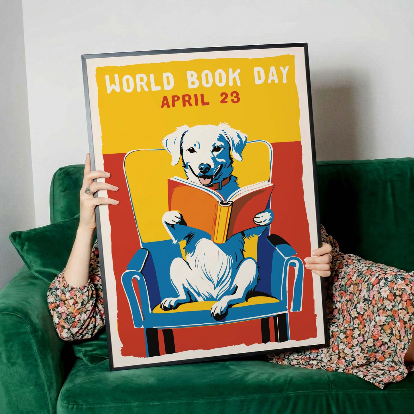 World Book Day Dog Poster Print