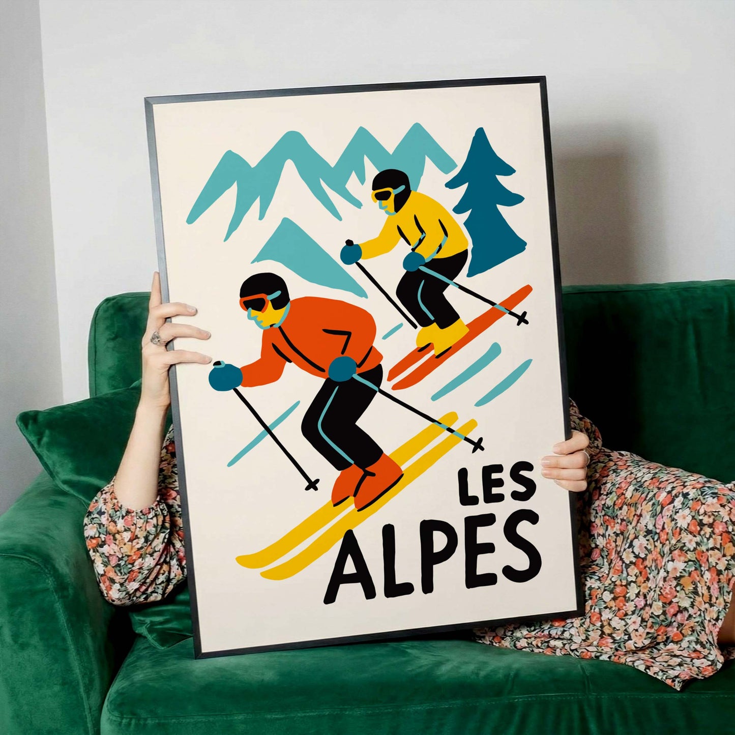 Les Alpes Ski Print
