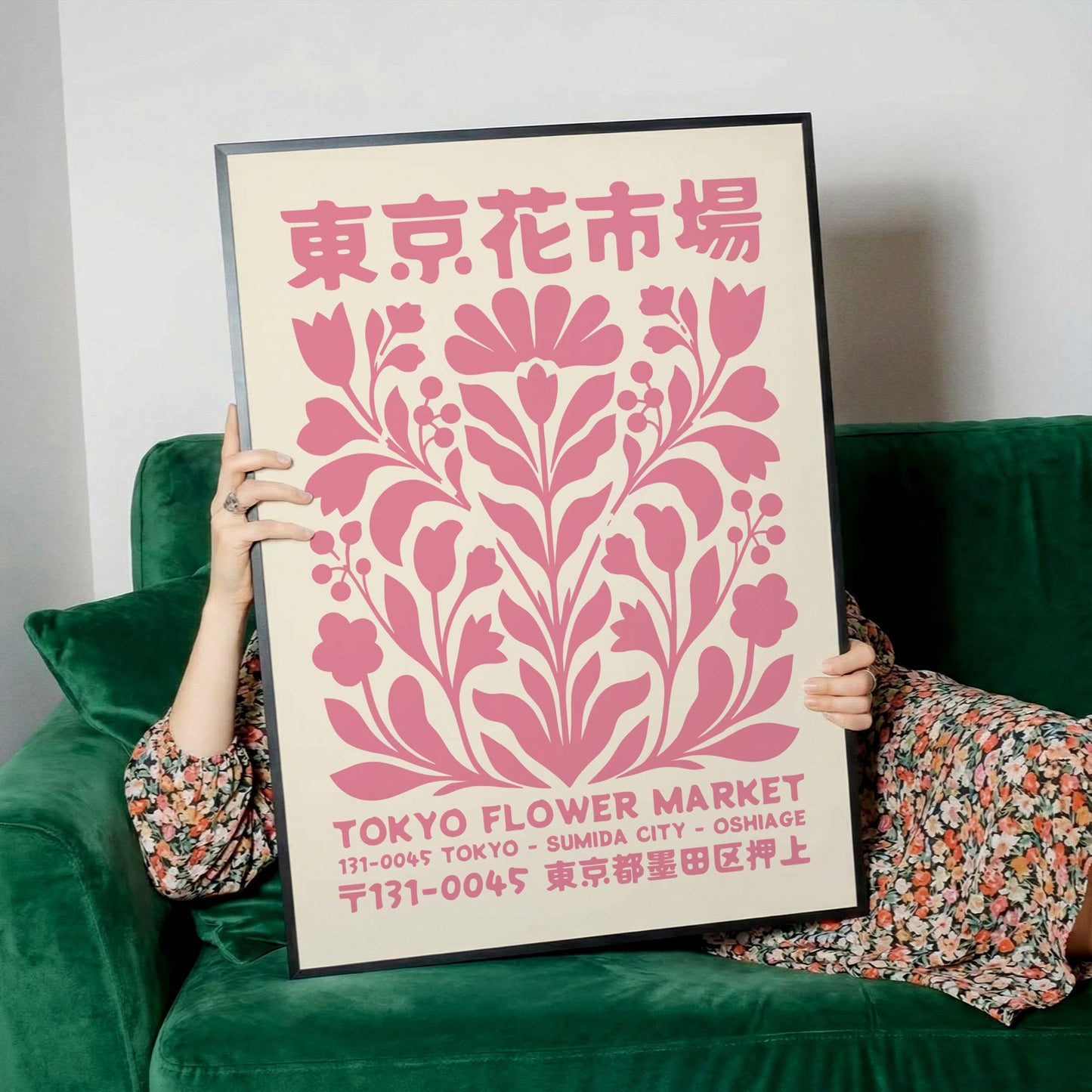 Pink Tokyo Flower Poster Print