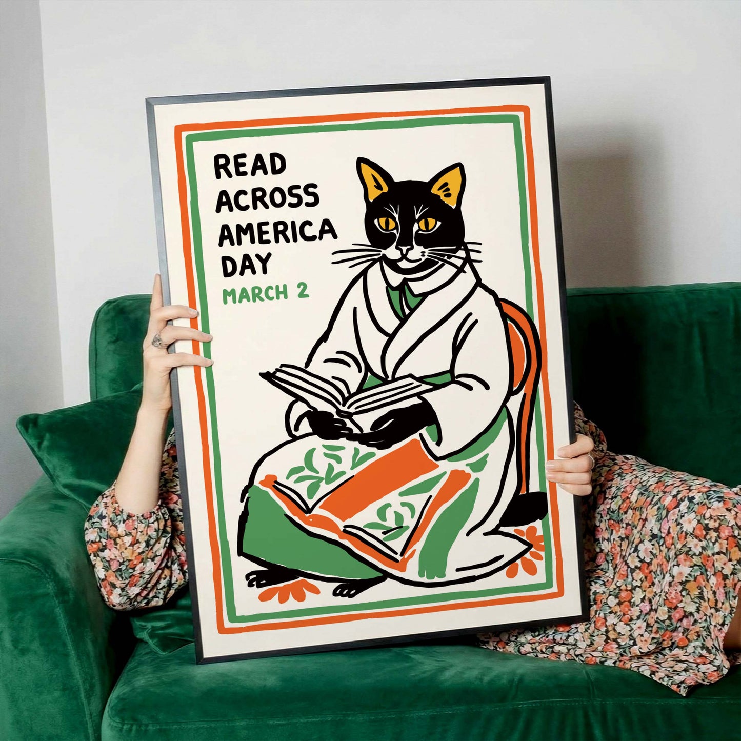 Read Across America Day Cat Poster