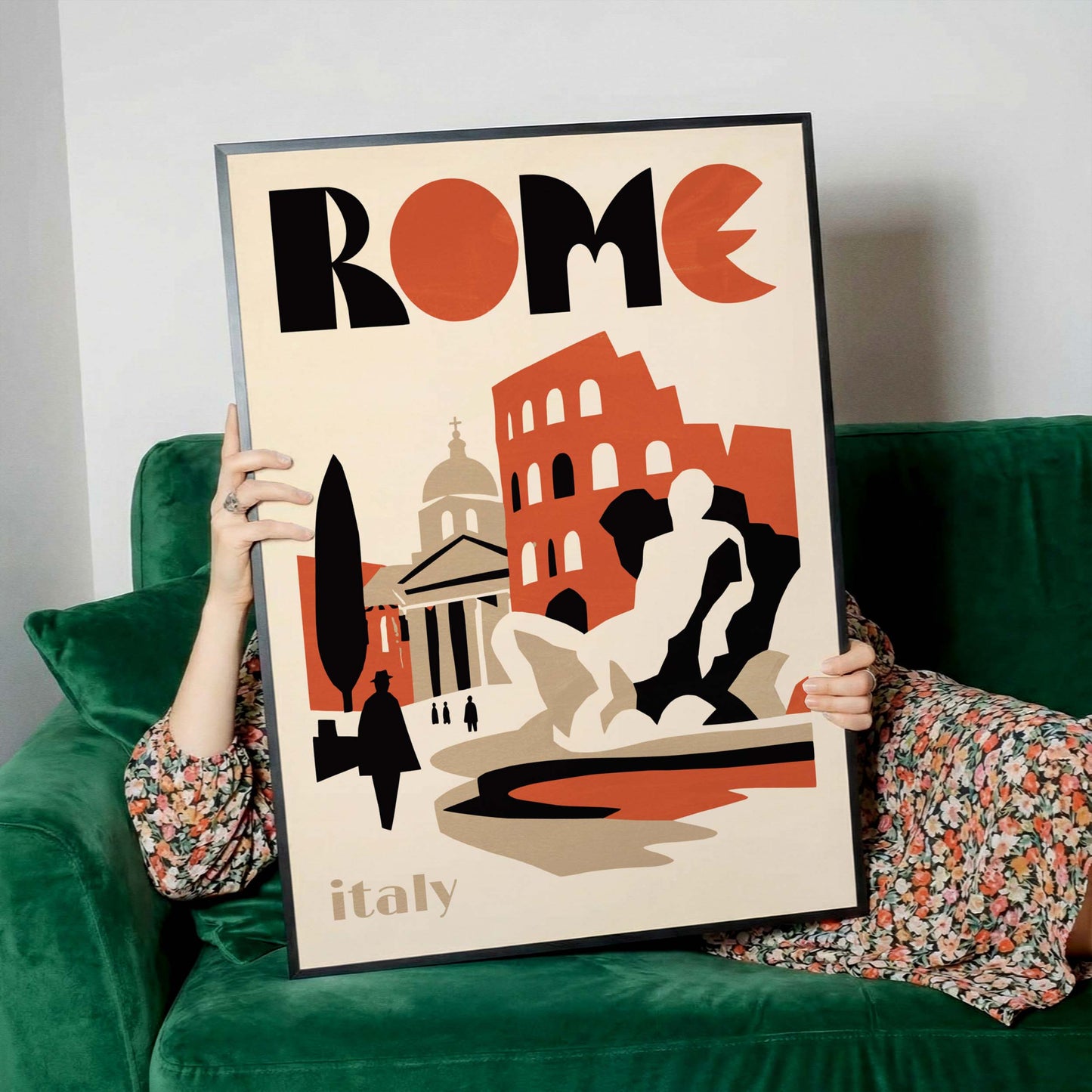 Rome Italy Travel Poster