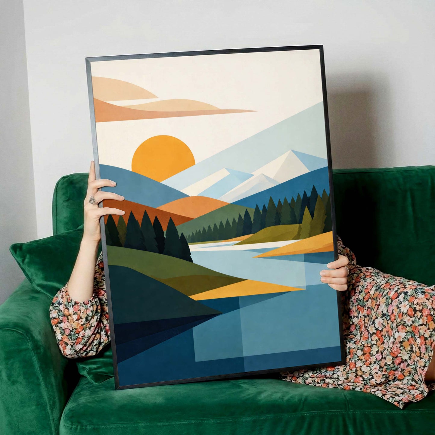 Mountain Lake Landscape Poster Print
