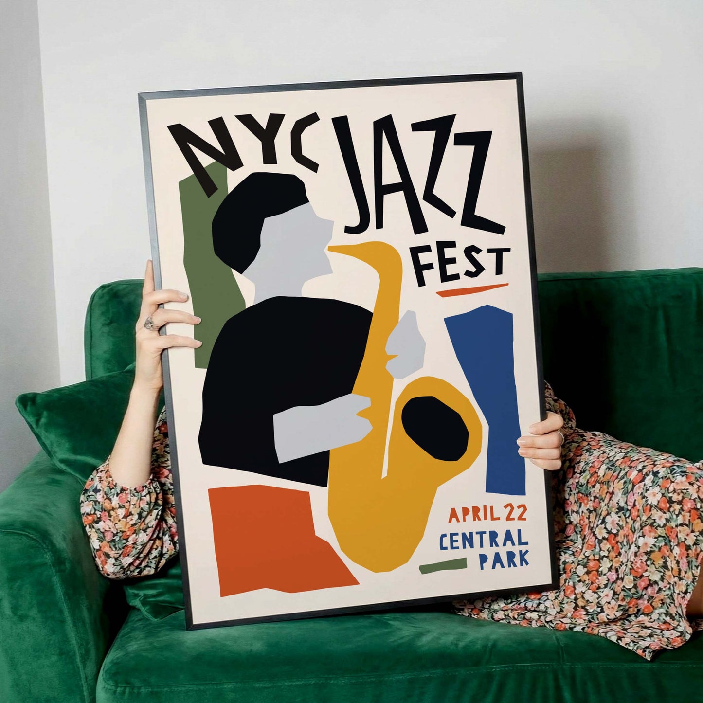 NYC Jazz Festival Living Room Print
