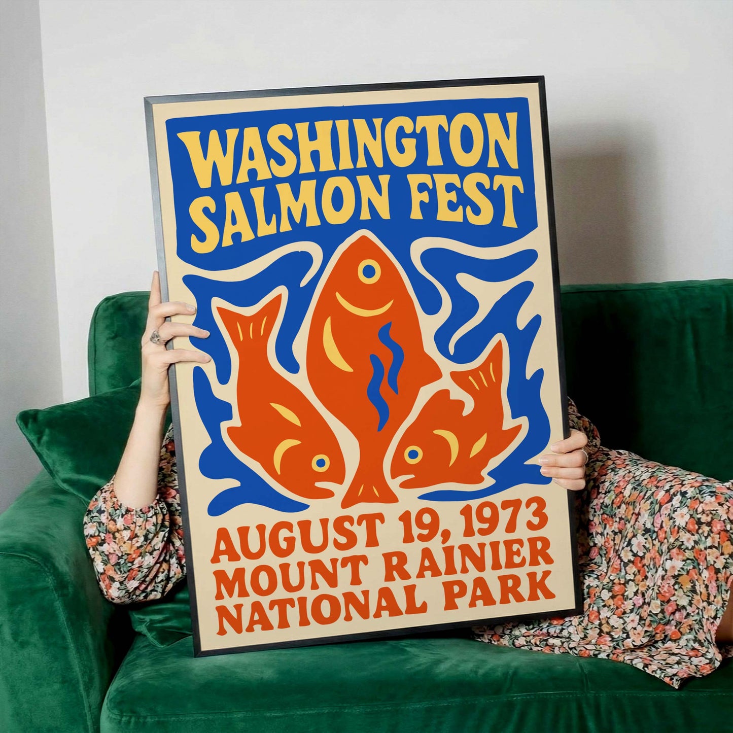 Washington Salmon Fest Fish Poster Print