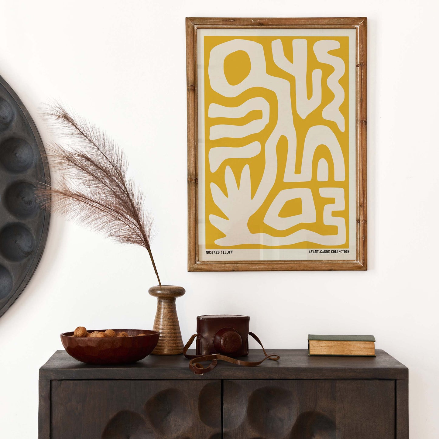 Mustard Yellow Abstract Print