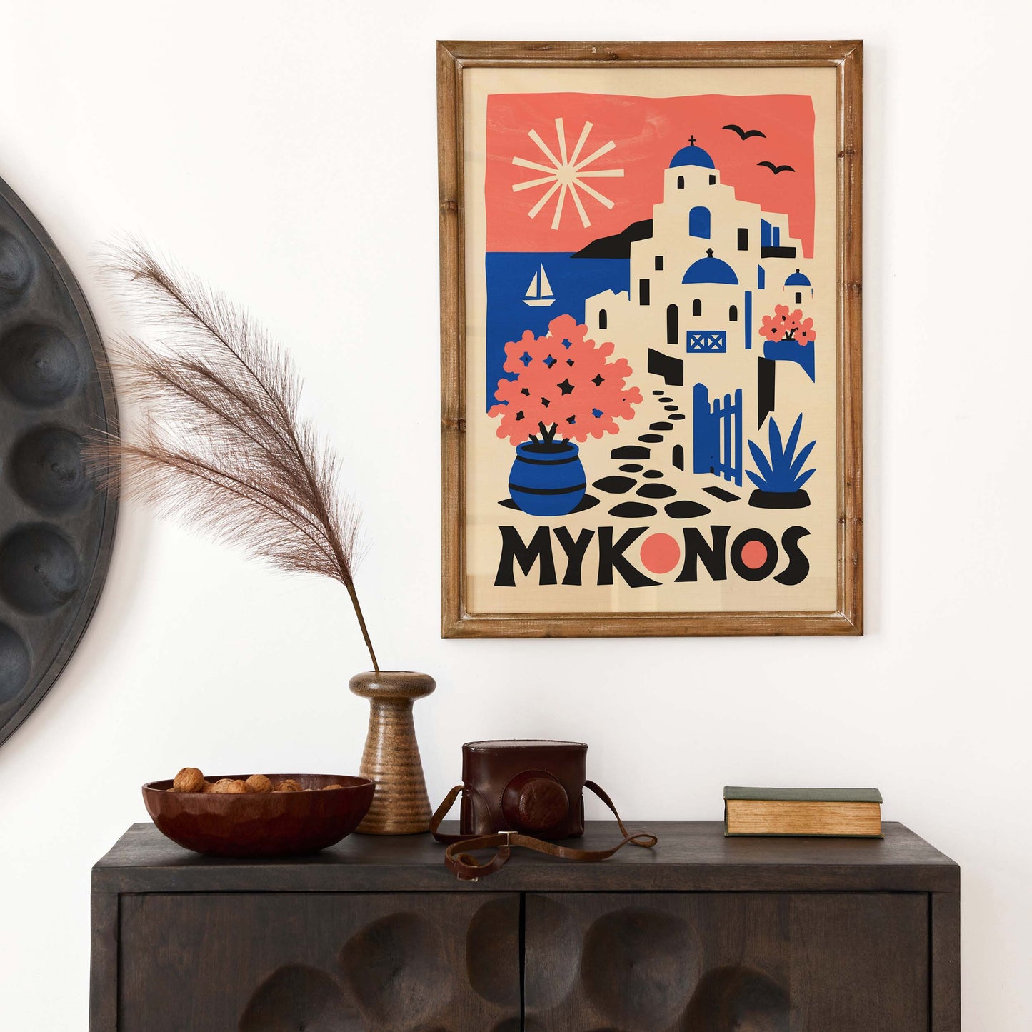 Mykonos Travel Poster Living Room