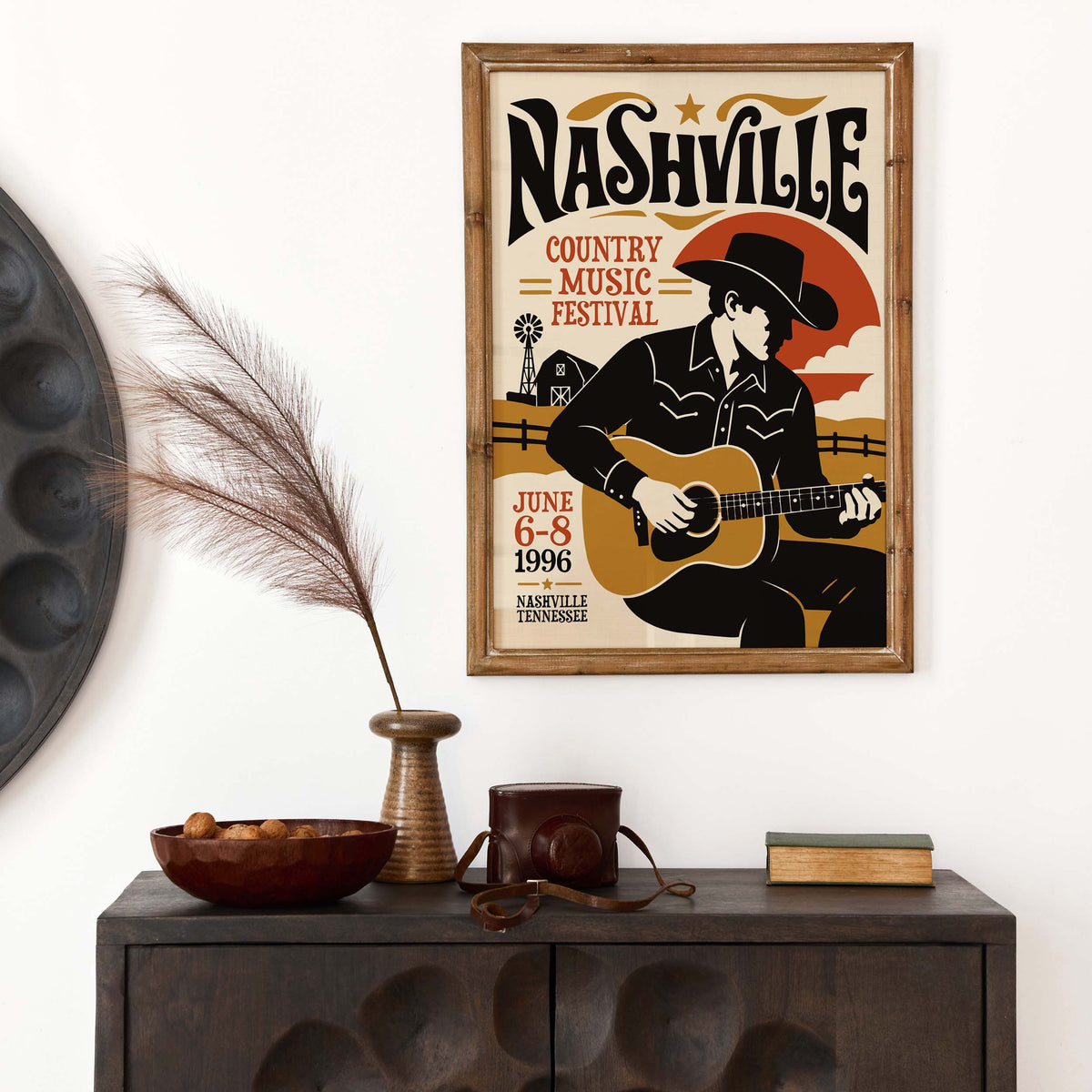 Nashville Country Festival Living Room Poster