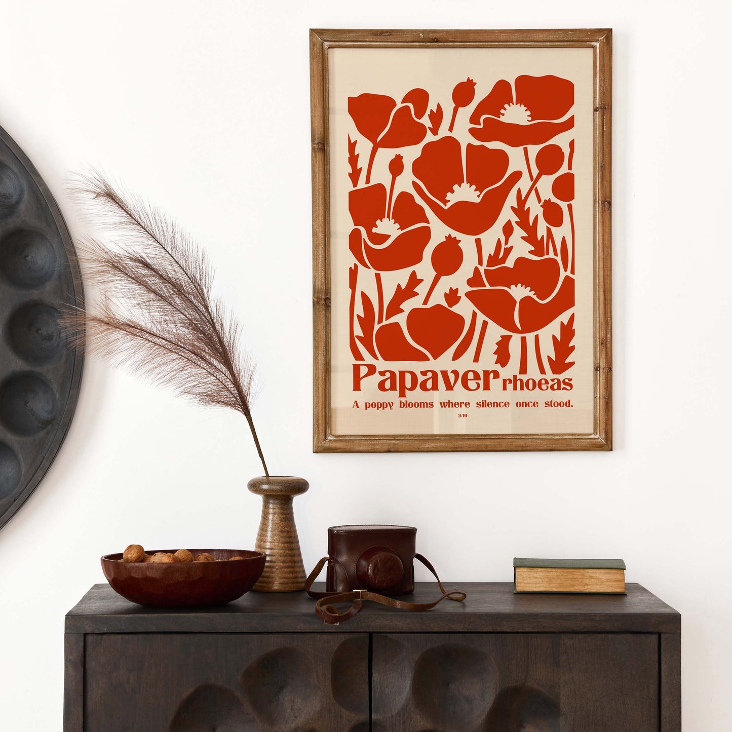 Red Poppy Floral Botanical Poster