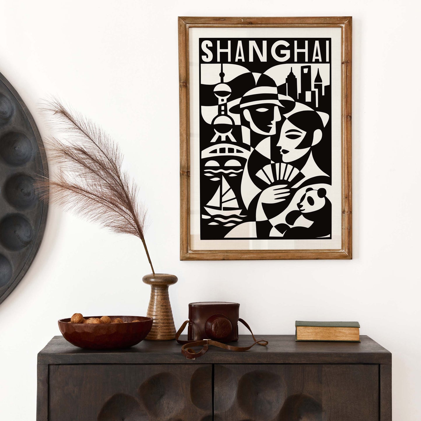 Shanghai Travel Poster City Print