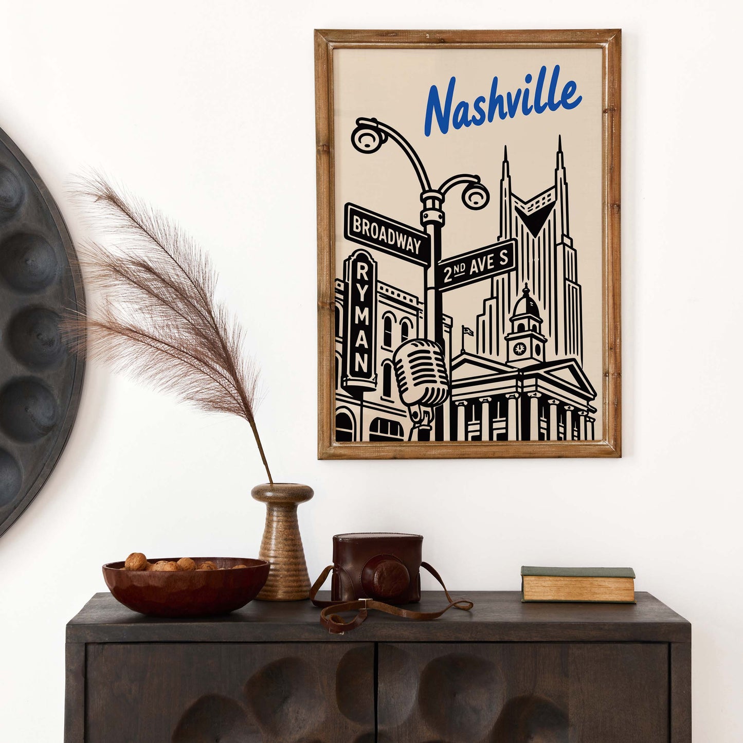 Nashville Broadway Travel Poster Print