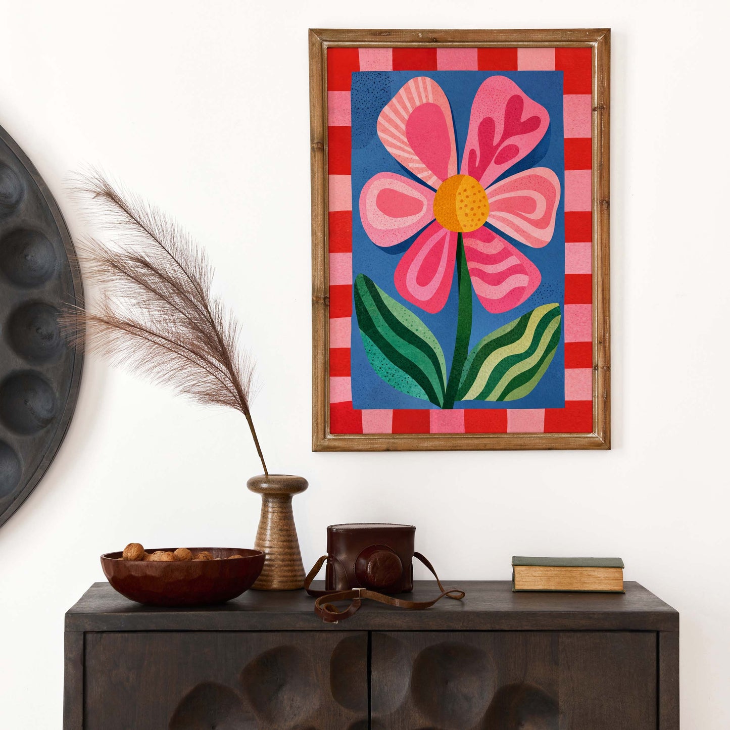 Colorful Retro Flower Art Print