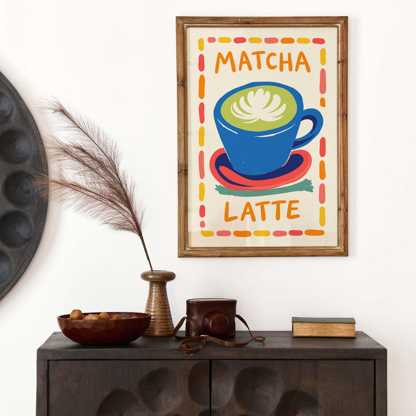 Matcha Latte Drink Wall Print