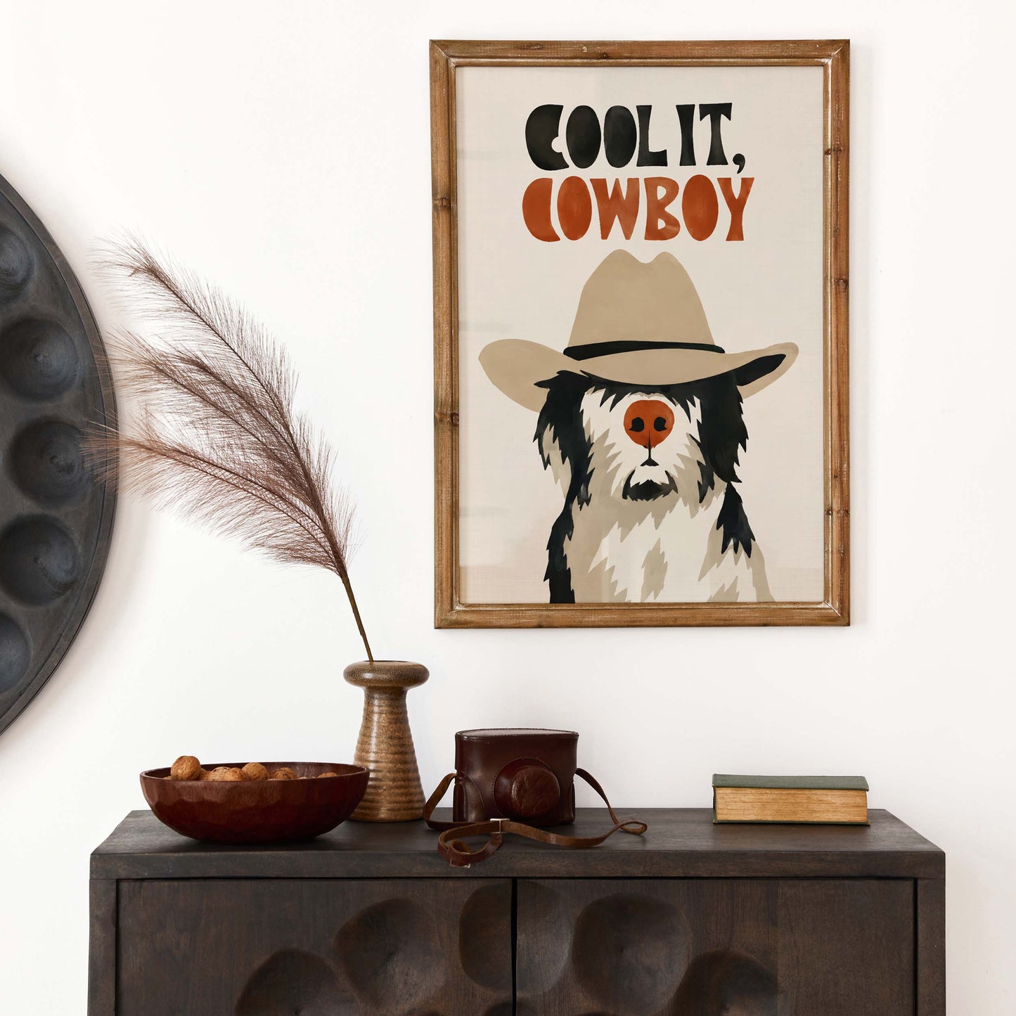 Cowboy Dog Poster Living Room