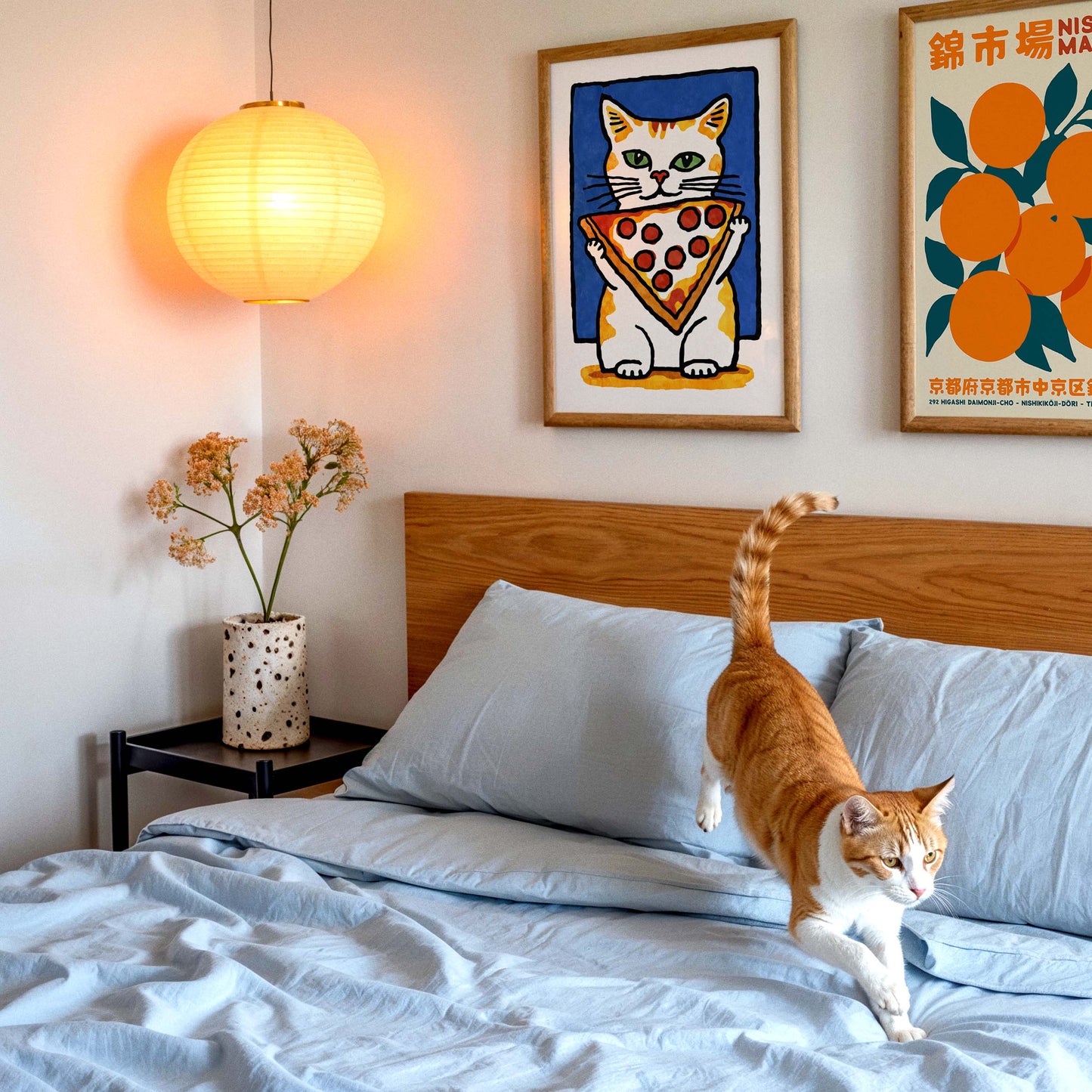 Pizza Cat Fun Poster Art Print