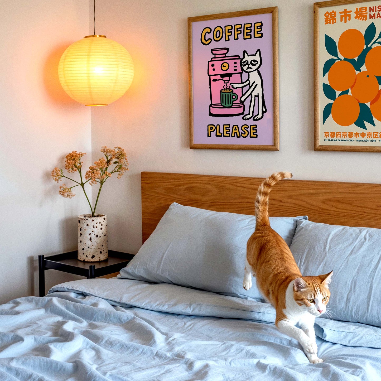 Coffee Cat Poster Print