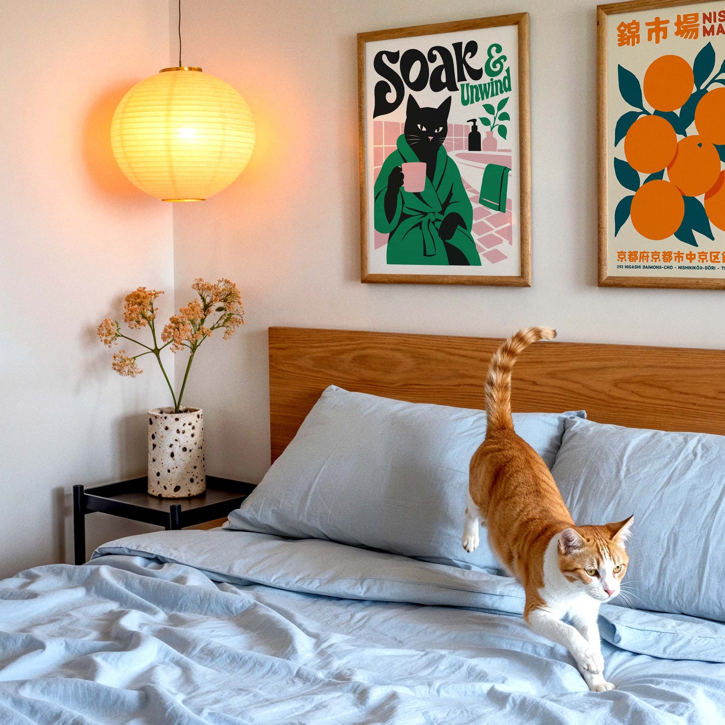 Soak Unwind Cat Wall Art