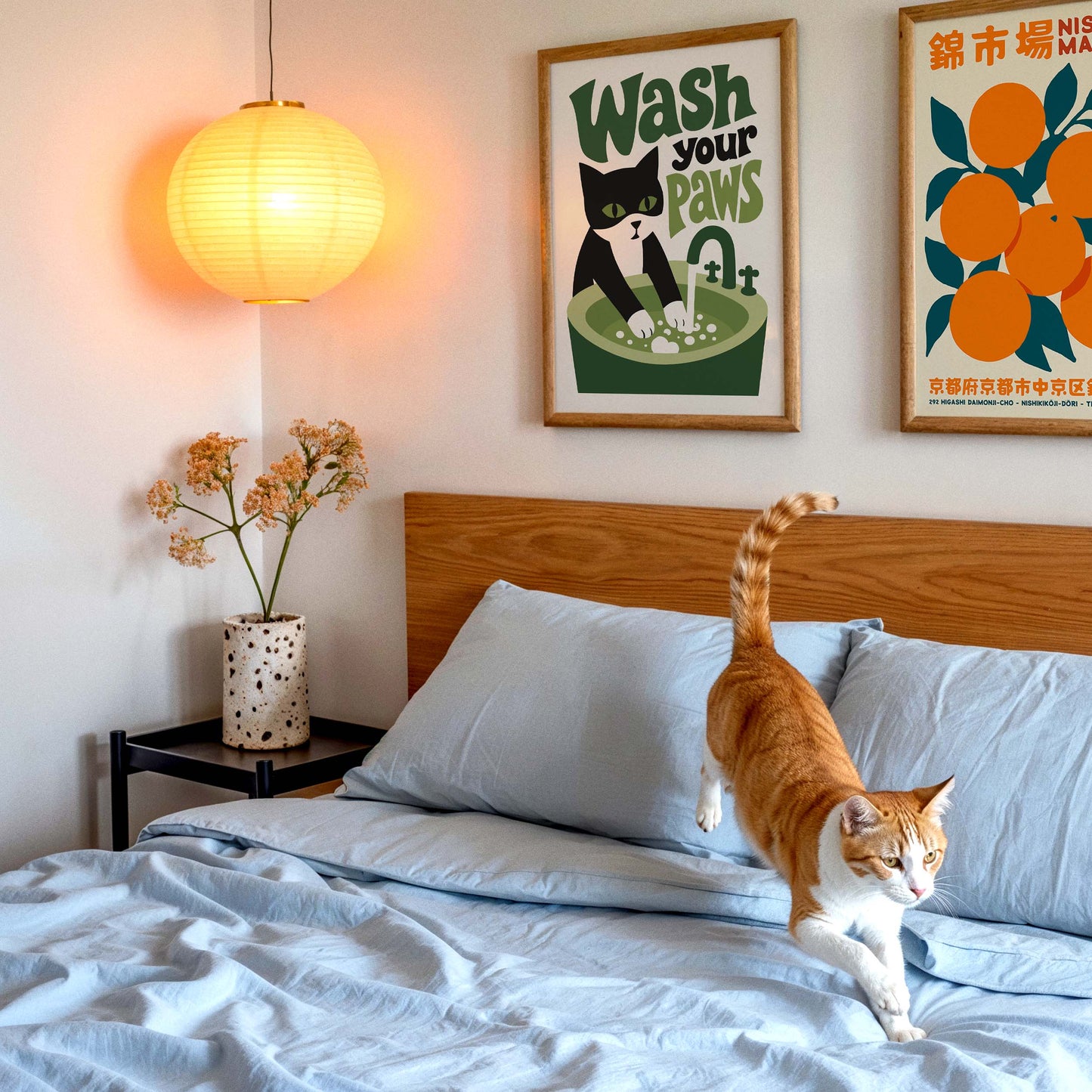 Cat Bathroom Wall Art Print