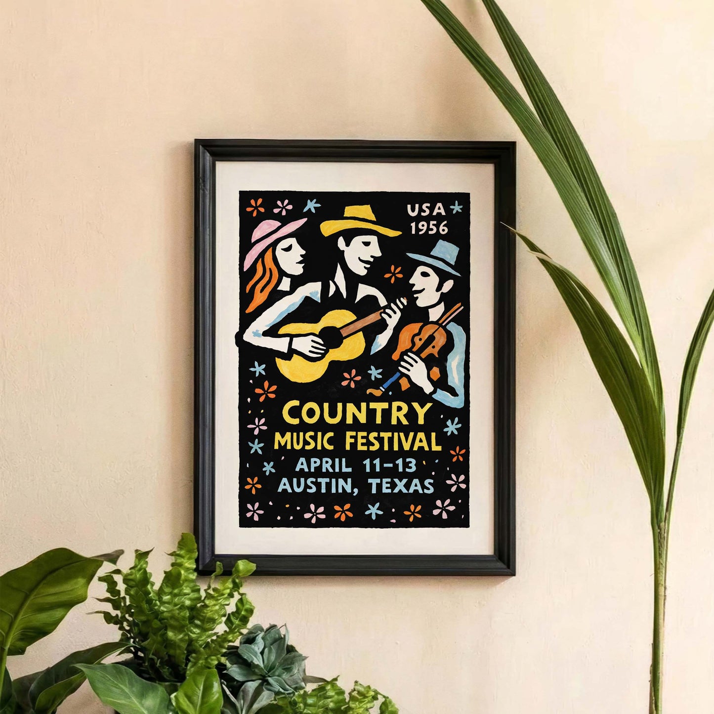 Country Music Festival Poster Print