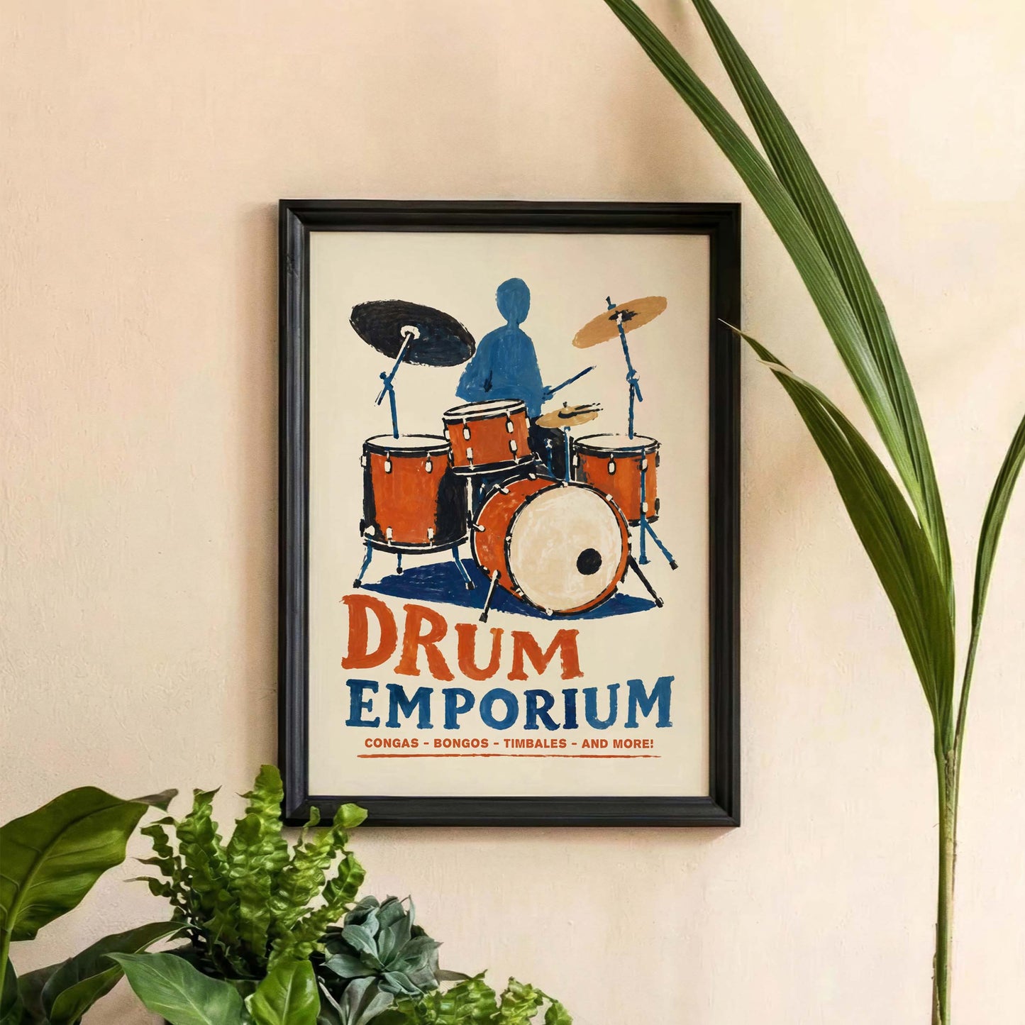 Drum Emporium Vintage Print